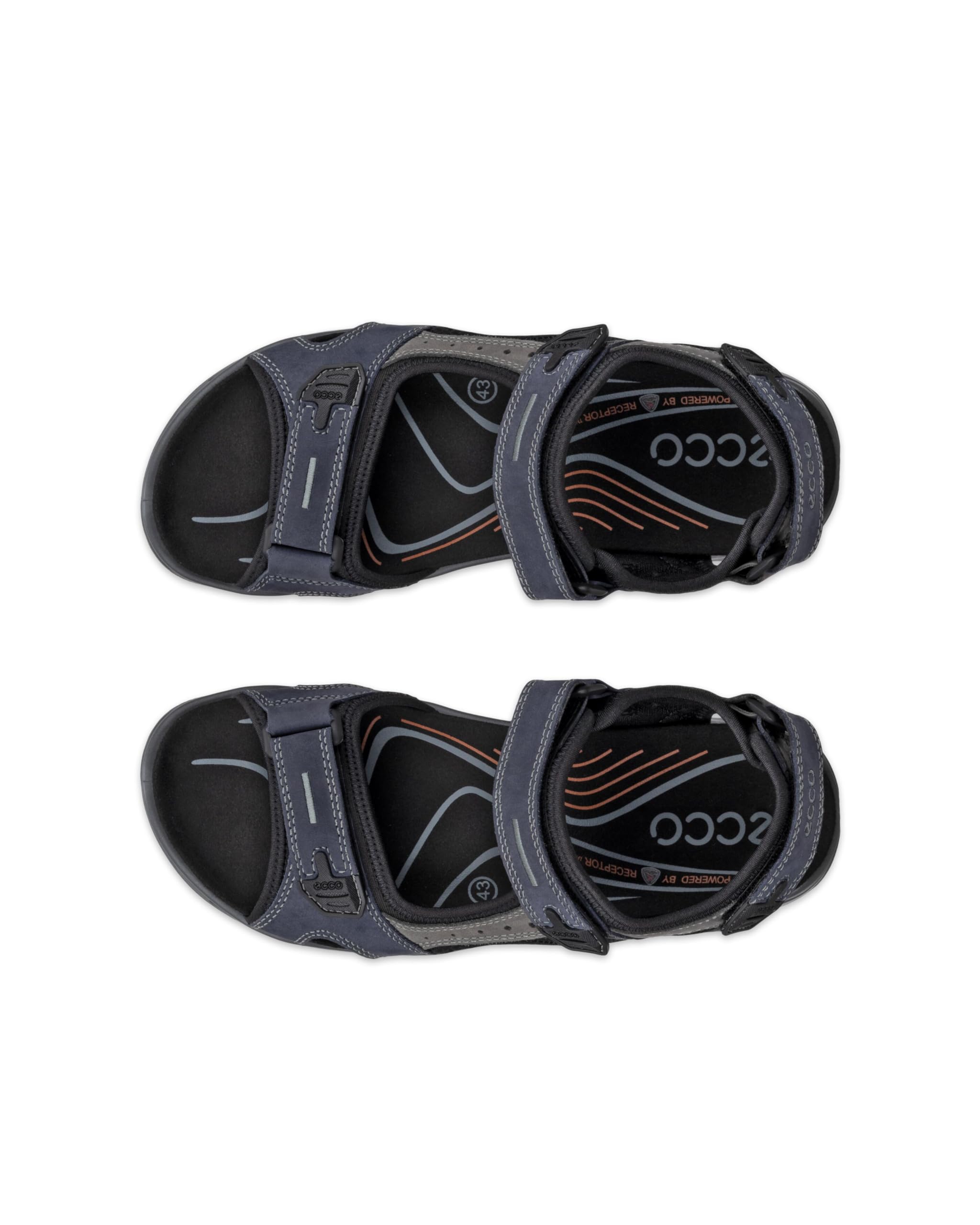 ECCO ブラック クロスストラップ サンダル　39 ECCO Cozmo Sandal ウィメンズ レザー2ストラップサンダル